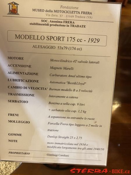 315/A - Museo della Motocicletta Frera